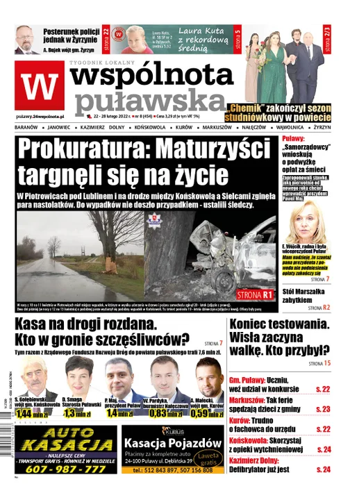 Najnowszy numer Wspólnoty Puławskiej ( 22 lutego 2022) - Zdjęcie główne