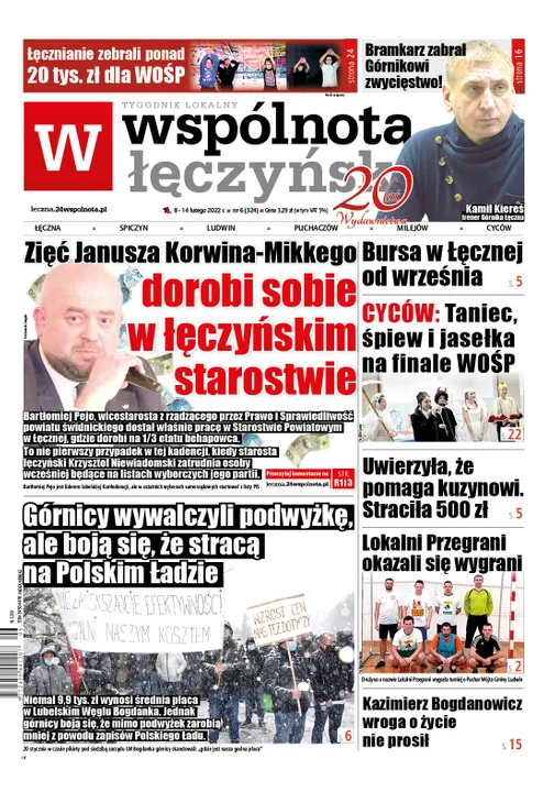 Najnowszy numer Wspólnoty Łęczyńskiej ( 8 lutego 2022) - Zdjęcie główne