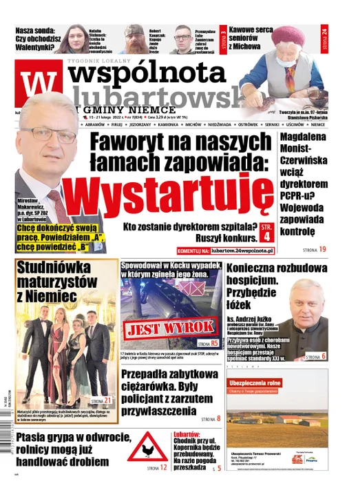 Najnowszy numer Wspólnoty Lubartowskiej ( 15 lutego 2022) - Zdjęcie główne