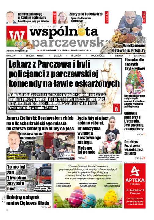 Najnowszy numer Wspólnoty Parczewskiej (12 kwietnia 2022) - Zdjęcie główne