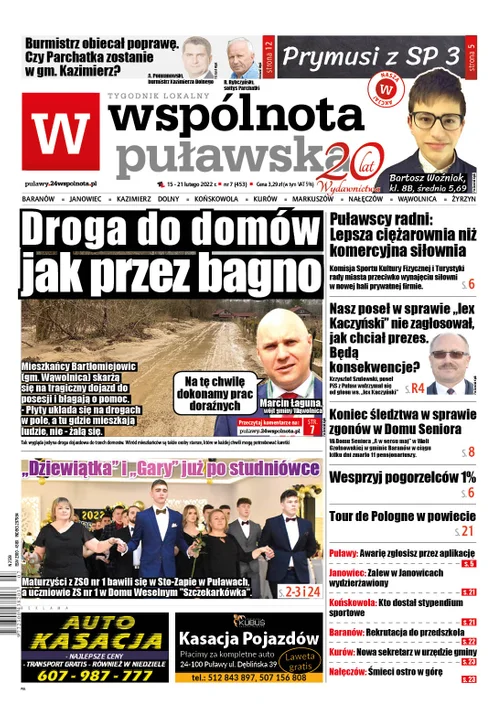 Najnowszy numer Wspólnoty Puławskiej ( 15 lutego 2022) - Zdjęcie główne