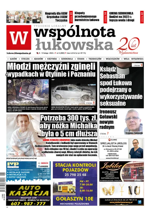 Najnowszy numer Wspólnoty Łukowskiej ( 8 lutego 2022) - Zdjęcie główne