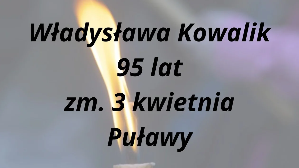 Nekrologi Puławy - kwiecień 2024r