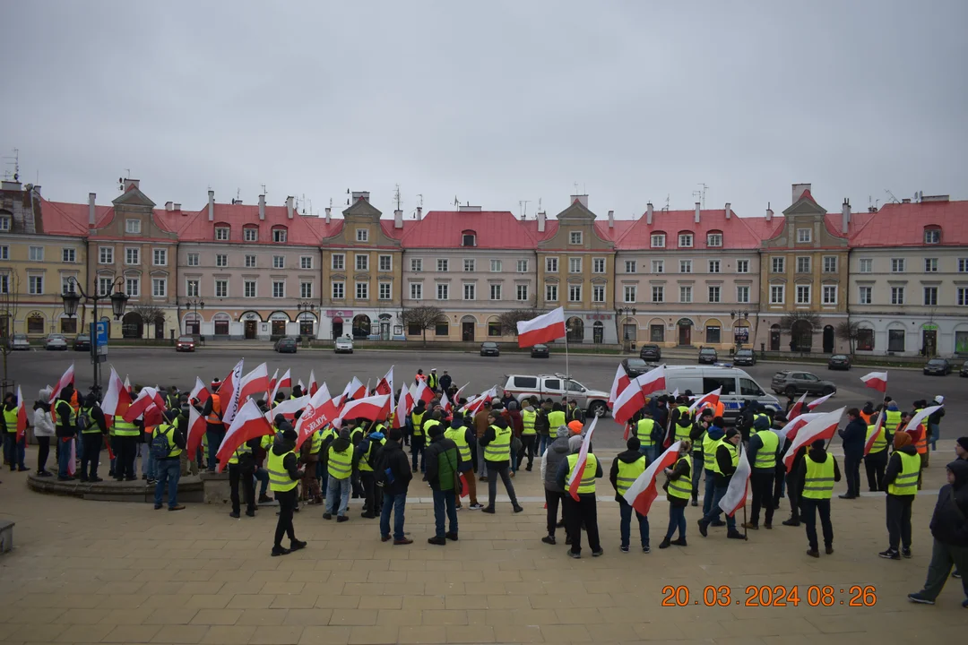 Protest rolników. Przemarsz w Lublinie