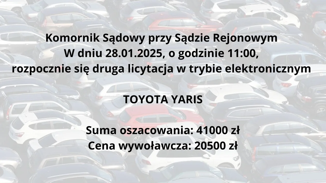 Licytacje samochodów osobowych ( styczeń - luty 2025 r.)