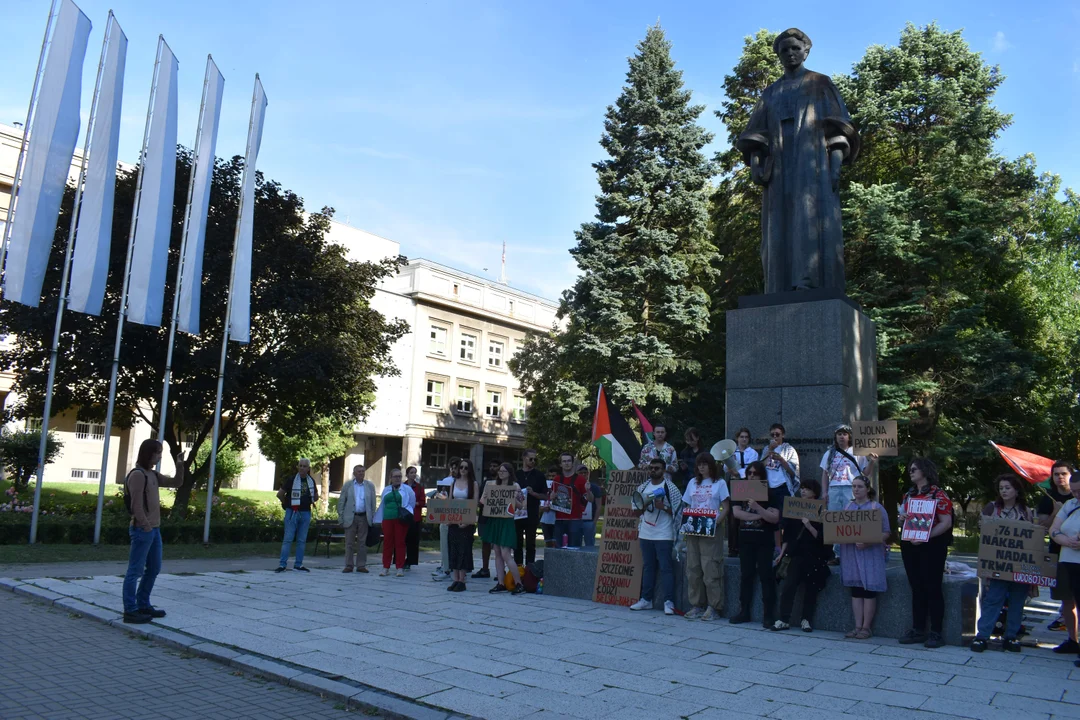 Lublin: Protest UMCS dla Palestyny. "Domagamy się bojkotu izraelskich instytucji" [GALERIA]