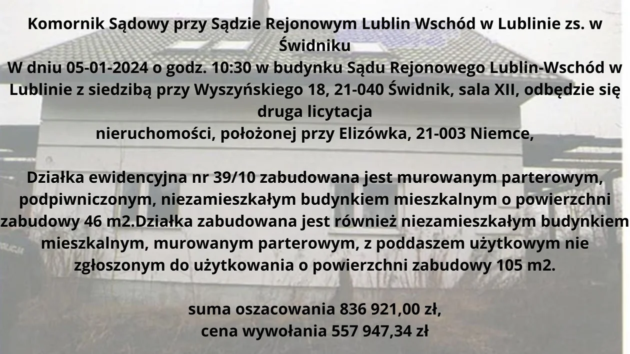 Licytacje nieruchomości