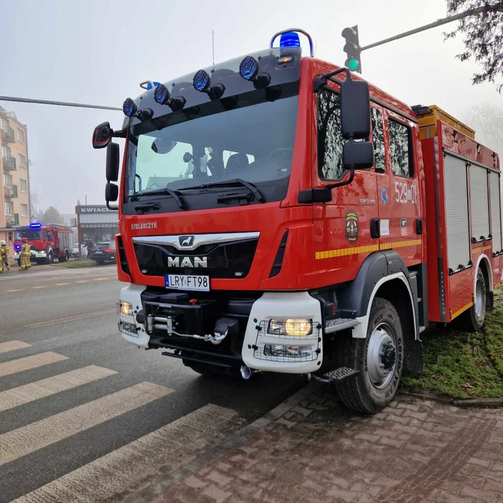 kolizja na skrzyżowaniu w Rykach