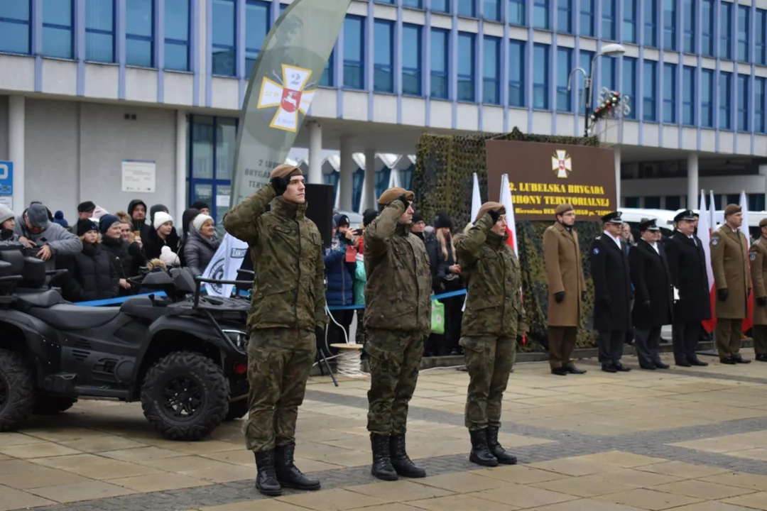 Przysięga żołnierzy WOT w Puławach