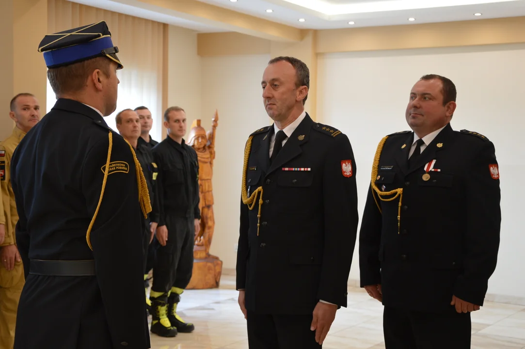 Uroczystość powołania nowego Komendnta Powiatowego Państwowej Straży Pożarnej w Opolu Lubelskim