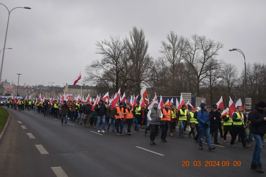 Protest rolników. Przemarsz w Lublinie