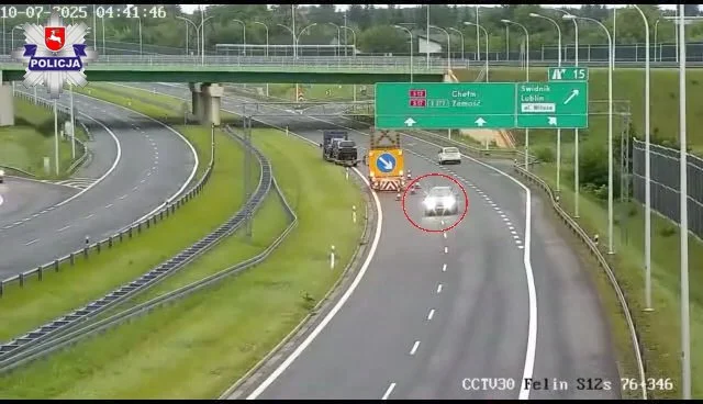 Jechał "pod prąd" ekspresówką do Lublina. Wysoki mandat dla Czecha