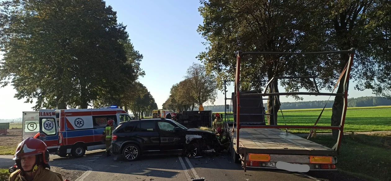 Poważny wypadek pomiędzy Łukowem a Radzyniem Podlaskim