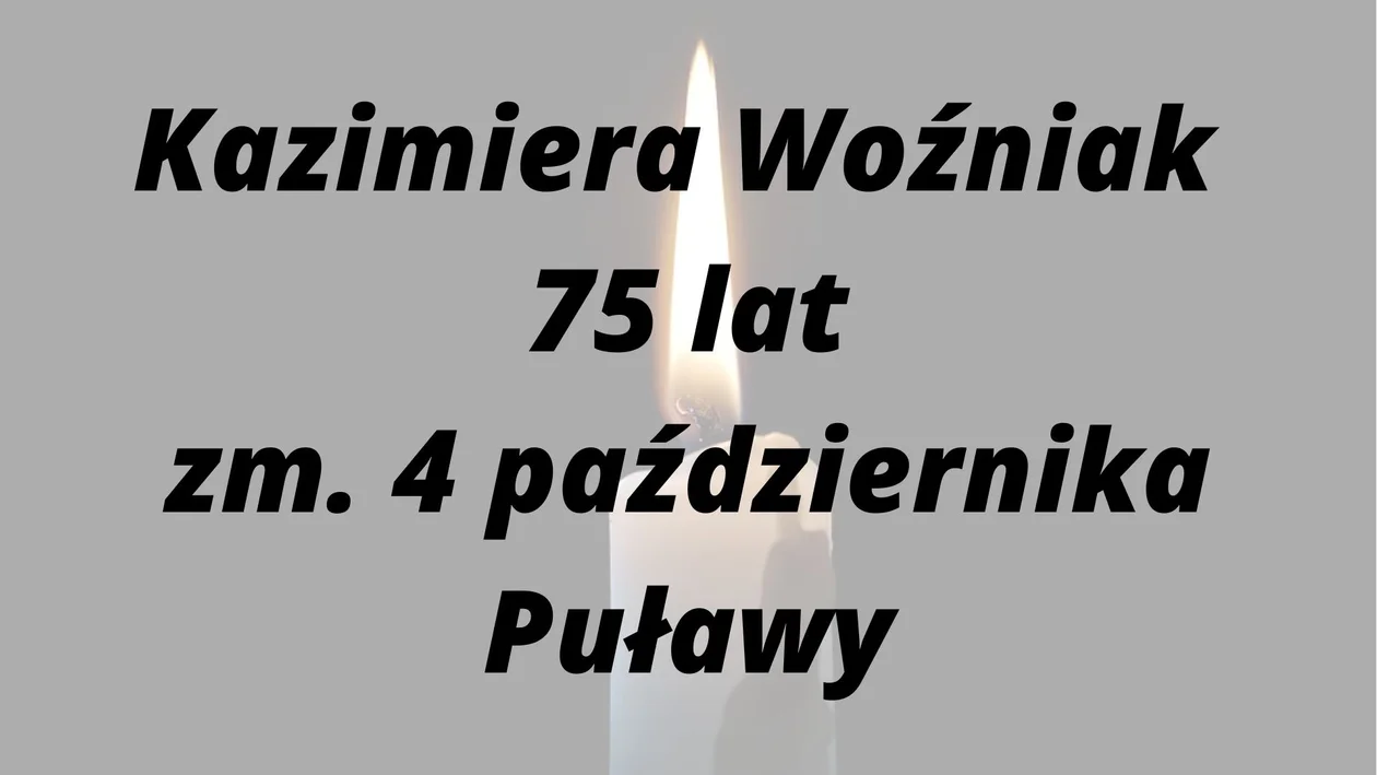Nekrologi z Puław ( 4 - 19 października)