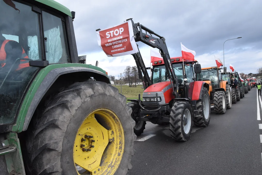 Rolnicy z powiatu łukowskiego protestowali w miejscowości Gończyce