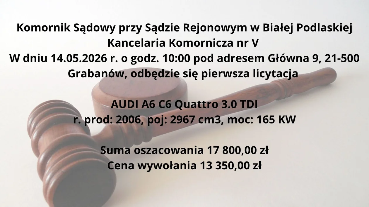 Licytacje komornicze aut