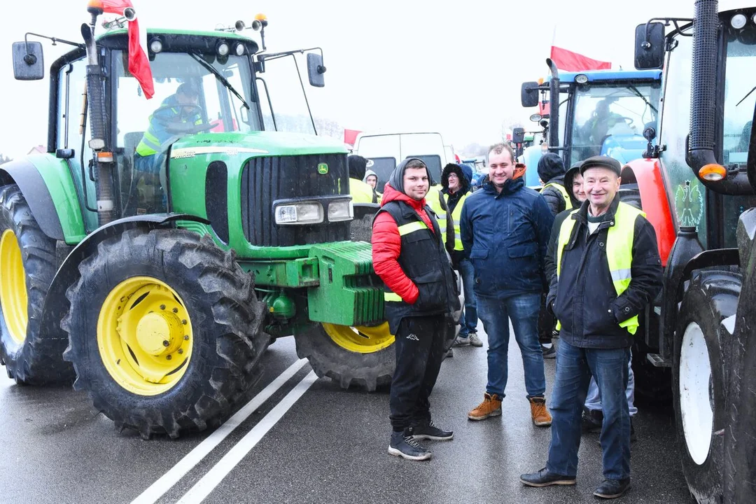 Rolnicy z powiatu łukowskiego protestowali w miejscowości Gończyce