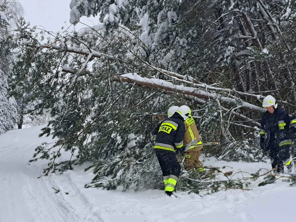 OSP Nowa Wola w walce ze śniegiem - Zdjęcie główne
