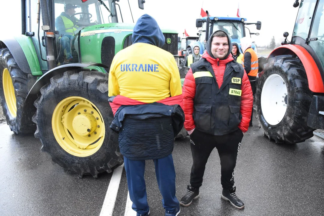 Rolnicy z powiatu łukowskiego protestowali w miejscowości Gończyce