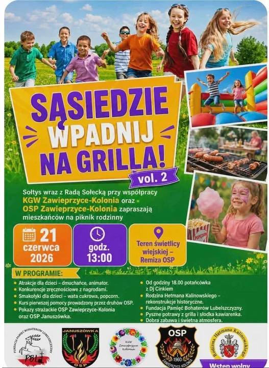 Kalendarium imprez letnich w gminie Spiczyn 20-28 czerwca