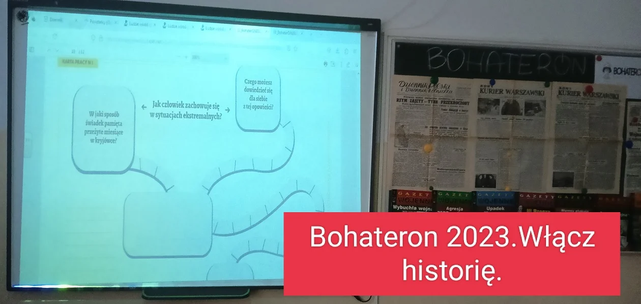 "BohaterON - Włącz historię". Uczniowie z Zespołu Szkół nr 1 w Łukowie włączyli się w ogólnopolską akcję