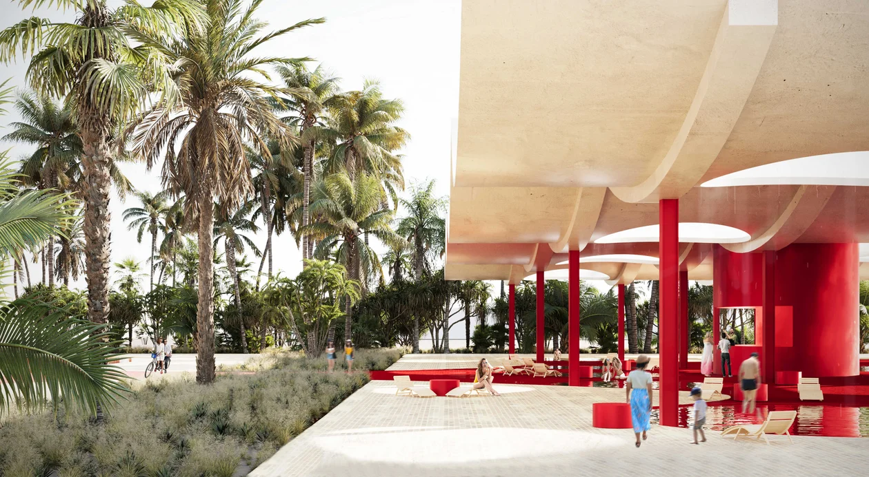 Czerwone płytki jak rozlane wino. Lubelska studentka finalistką konkursu na przemianę kolosa z lat 60.