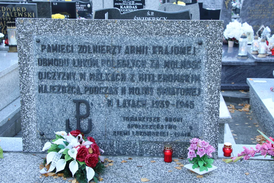 Pomnik „Żołnierzy Armii Krajowej Obwodu Łuków, poległych za wolność Ojczyzny” na cmentarzu św. Rocha