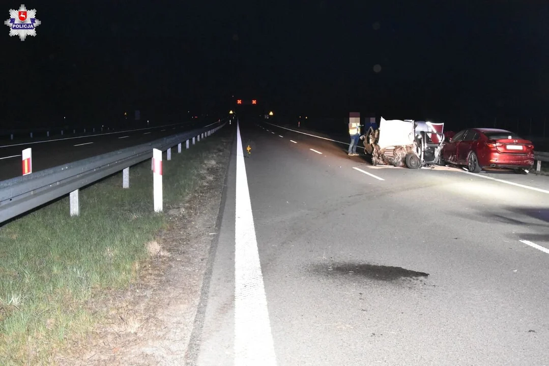 Lubelskie: Nocny wypadek na ekspresówce, 2 osoby nie żyją, 1 ranna. Nowe informacje