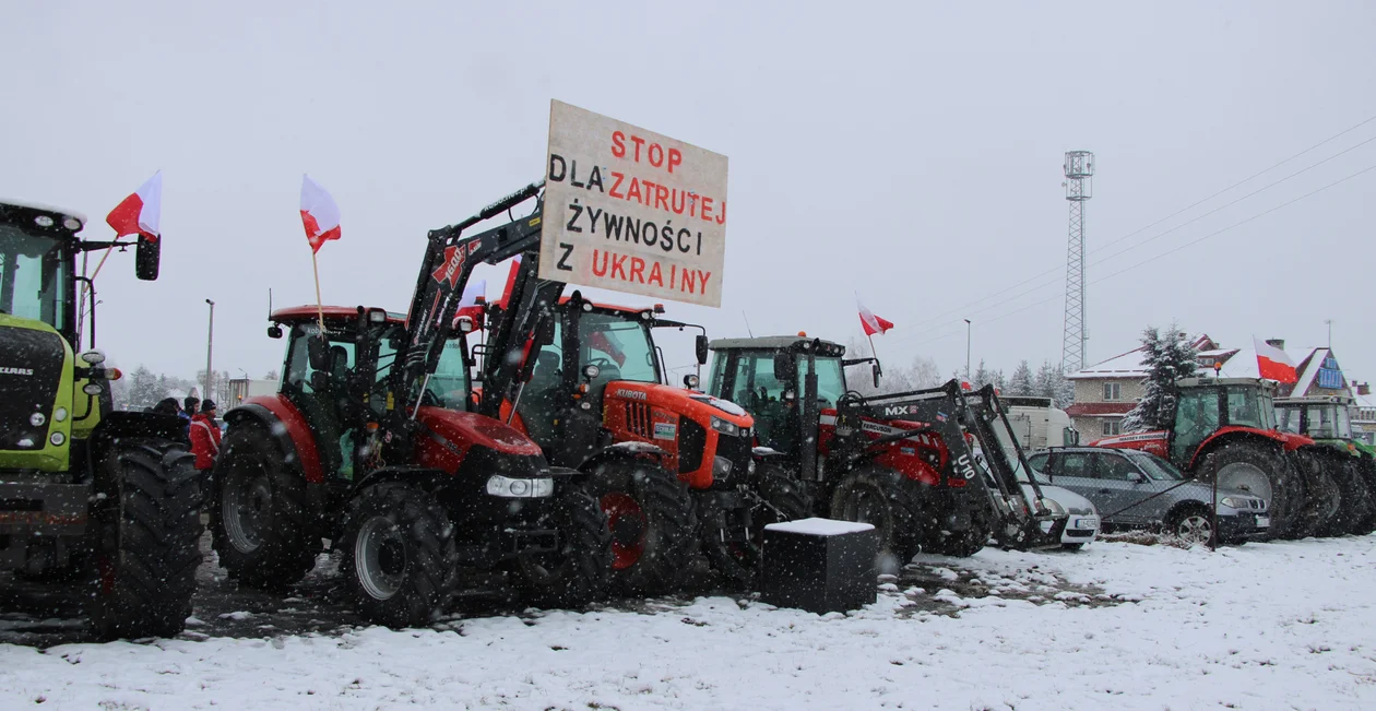 Rolnicy protestowali w Łucce. Ciągniki zablokowały drogę (zdjęcia) - Zdjęcie główne