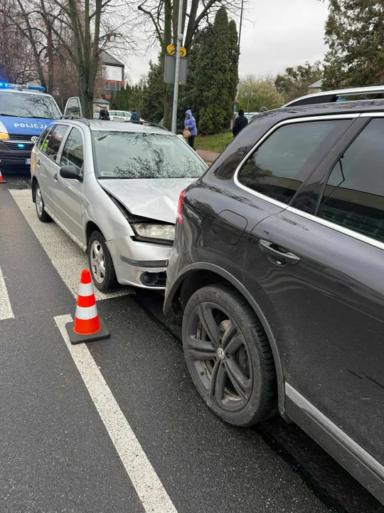Kolizja na ul. Centralnej w Puławach