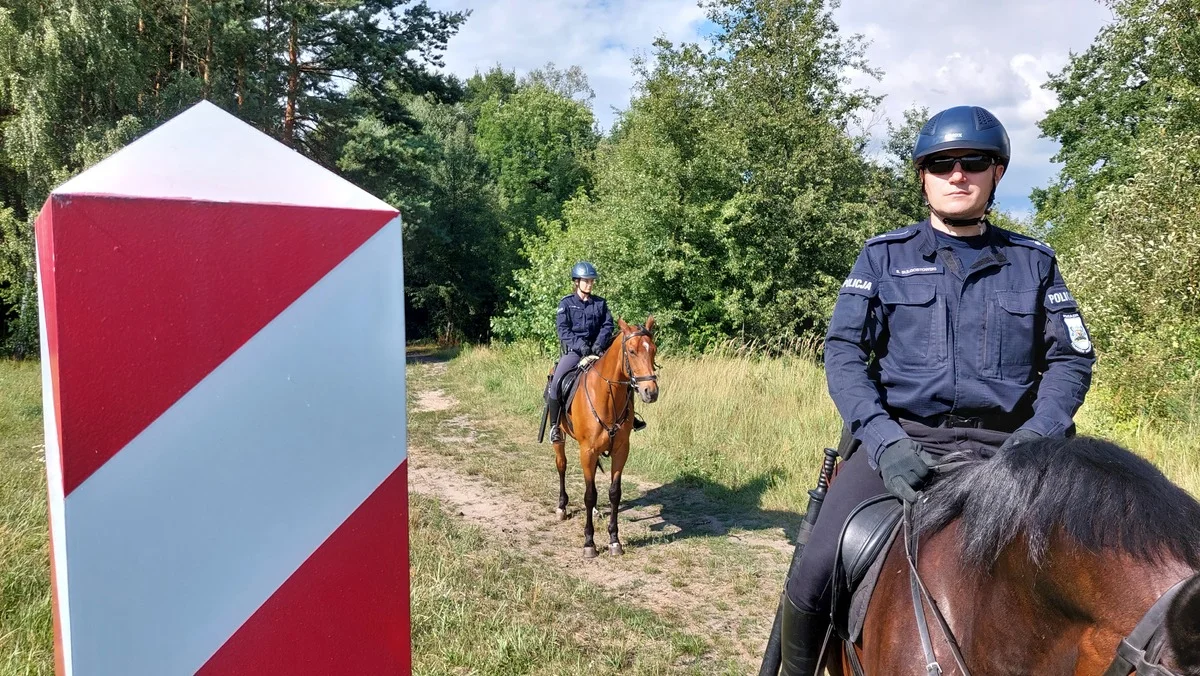 Województwo lubelskie: Policjanci patrolują granice na koniach - Zdjęcie główne