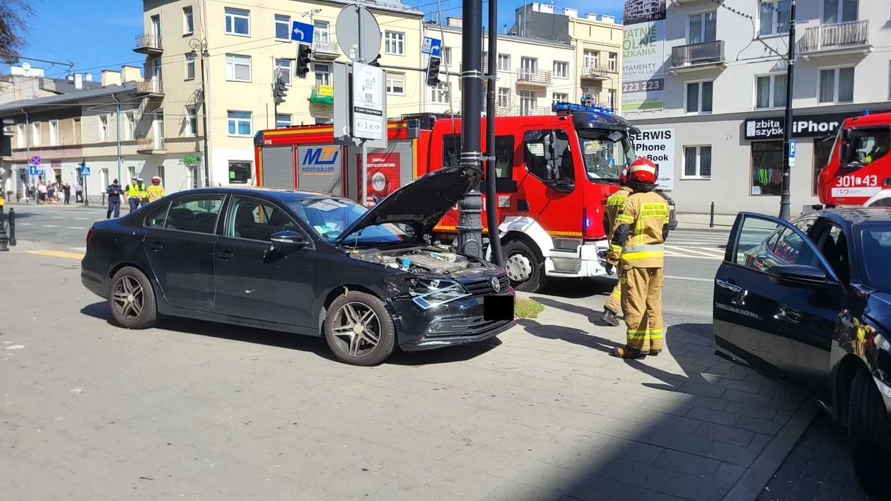 Dwie osobówki zderzyły się centrum Lublina. Jedna osoba ranna