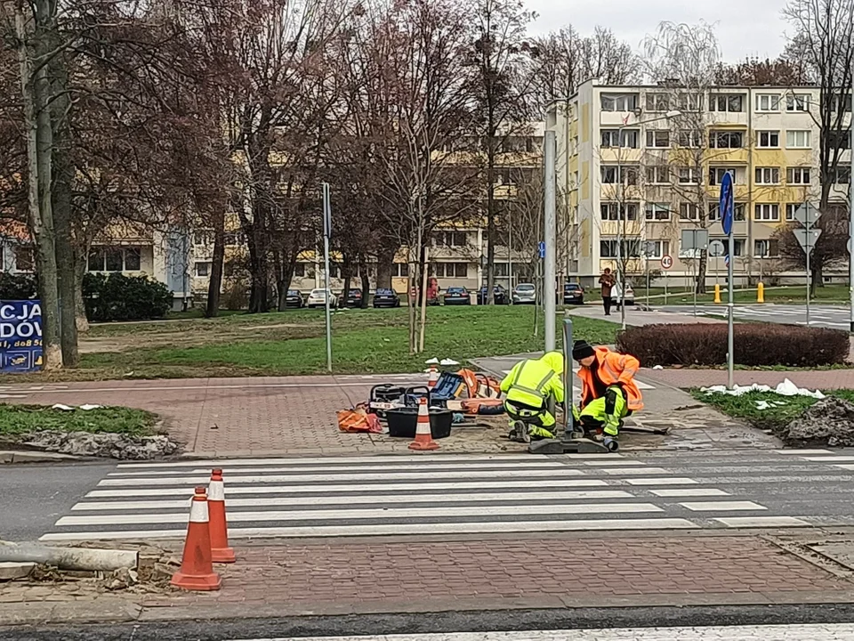 Naprawa sygnalizacji przy ul. Lubelskiej w Puławach