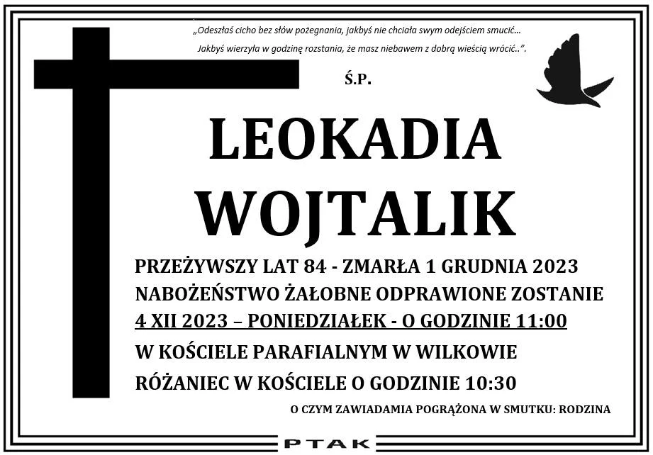 Opole Lubelskie: Nekrologi 1-15 grudnia