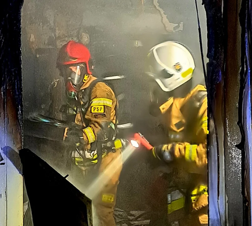 Pożar domu przy ulicy 3 Maja