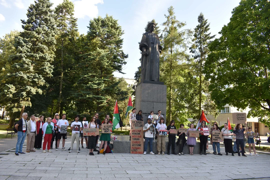 Lublin: Protest UMCS dla Palestyny. "Domagamy się bojkotu izraelskich instytucji" [GALERIA]