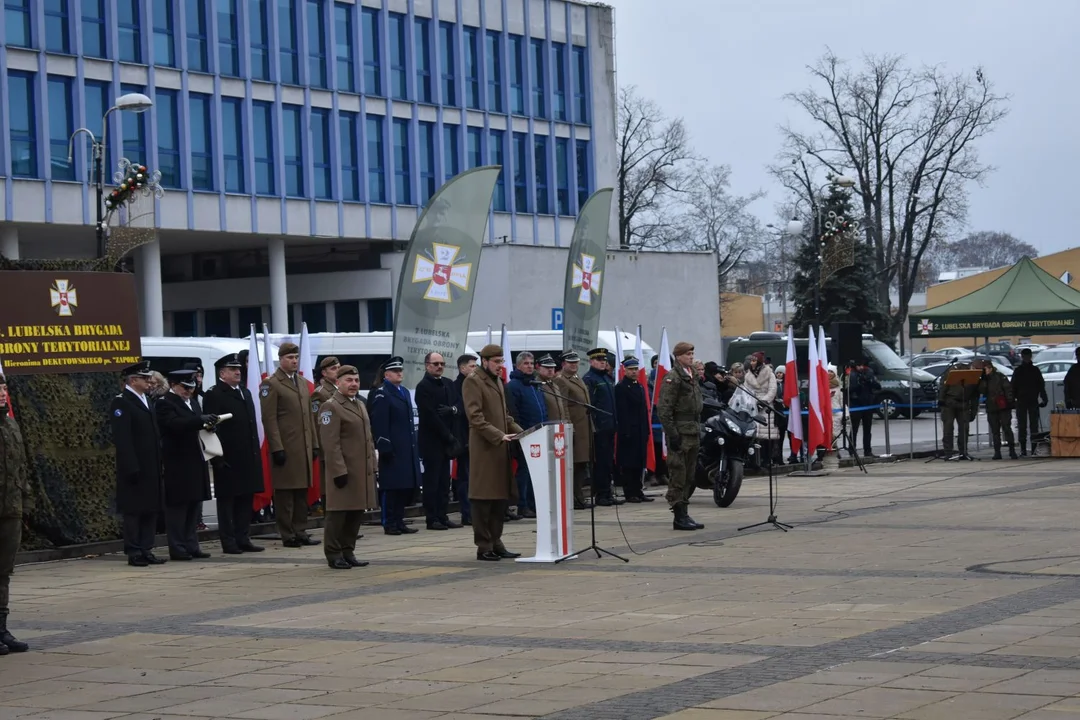 Przysięga żołnierzy WOT w Puławach