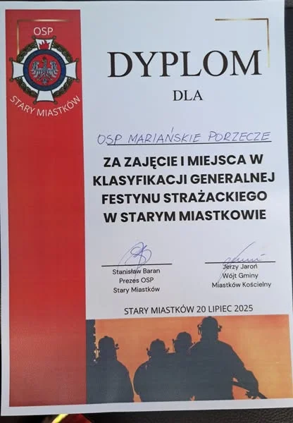 Druhowie z OSP Mariańskie Porzecze okazali się najlepsi!