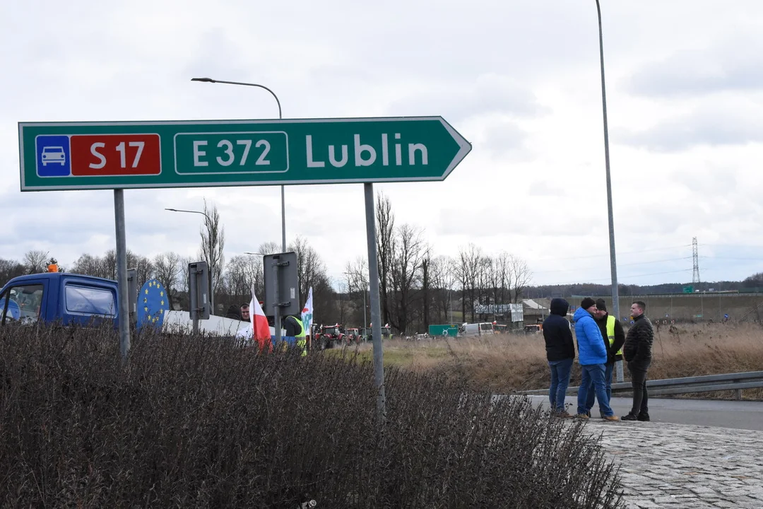 Rolnicy z powiatu łukowskiego protestowali w miejscowości Gończyce