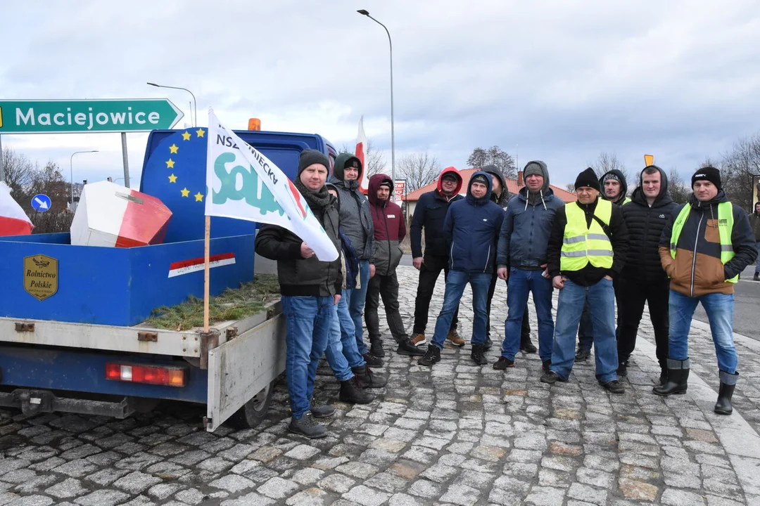 Rolnicy z powiatu łukowskiego protestowali w miejscowości Gończyce