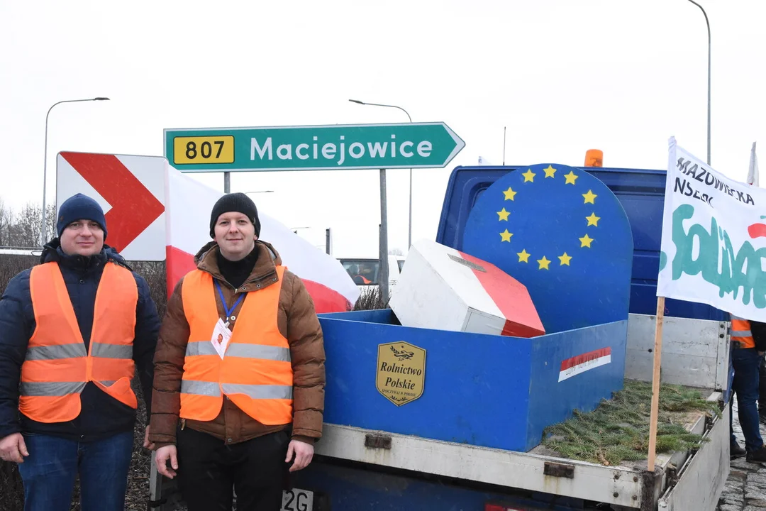 Rolnicy z powiatu łukowskiego protestowali w miejscowości Gończyce