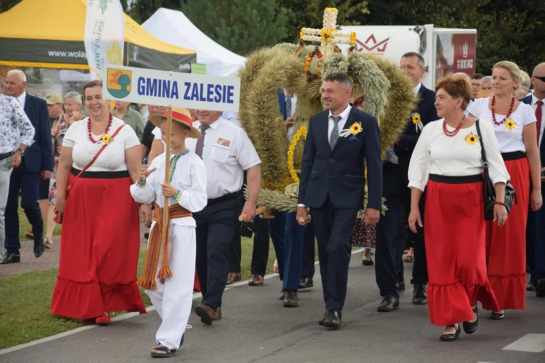 Dożynki Powiatowe w Drelowie 2023. Korowód i prezentacja wieńców