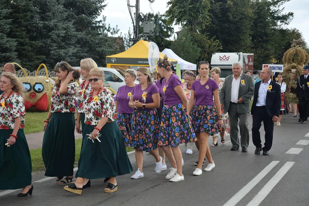 Dożynki Powiatowe w Drelowie 2023. Korowód i prezentacja wieńców