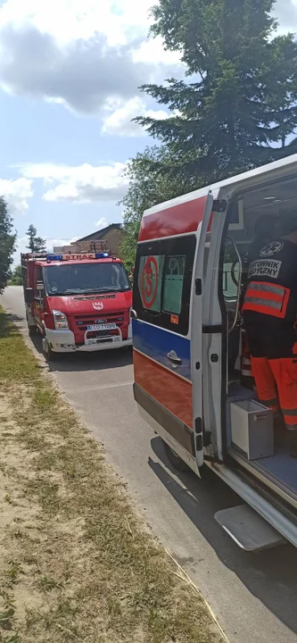 Wypadek w Wojcieszkowie. Ciężarówka uderzyła w motocykl