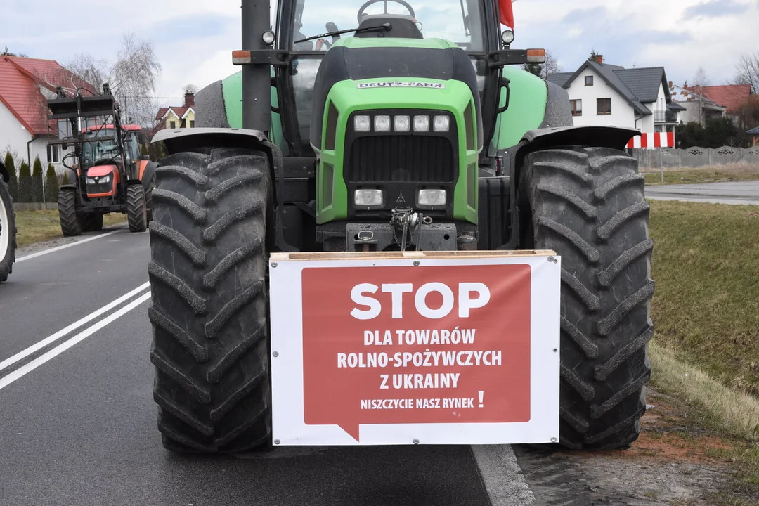 Rolnicy z powiatu łukowskiego protestowali w miejscowości Gończyce