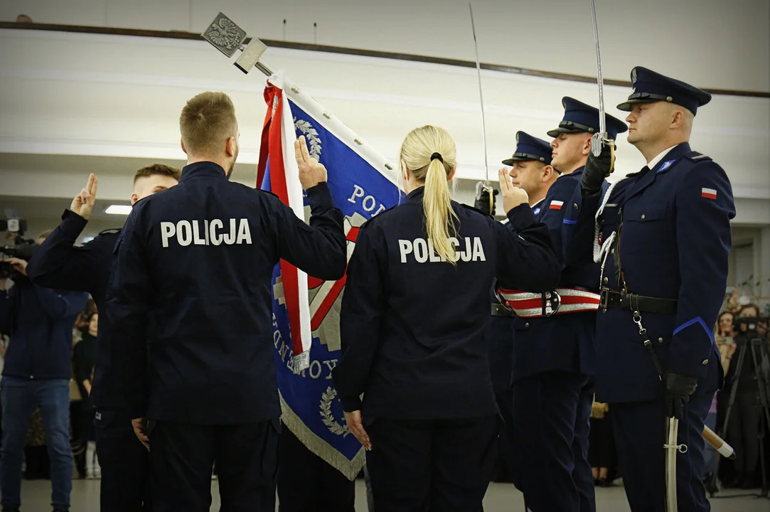 Nowi funkcjonariusze w lubelskiej policji. Złożyli już uroczyste ślubowanie