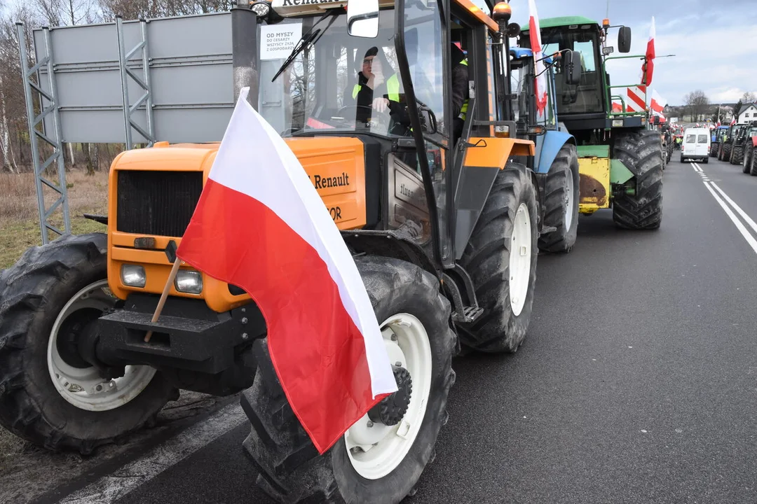 Rolnicy z powiatu łukowskiego protestowali w miejscowości Gończyce