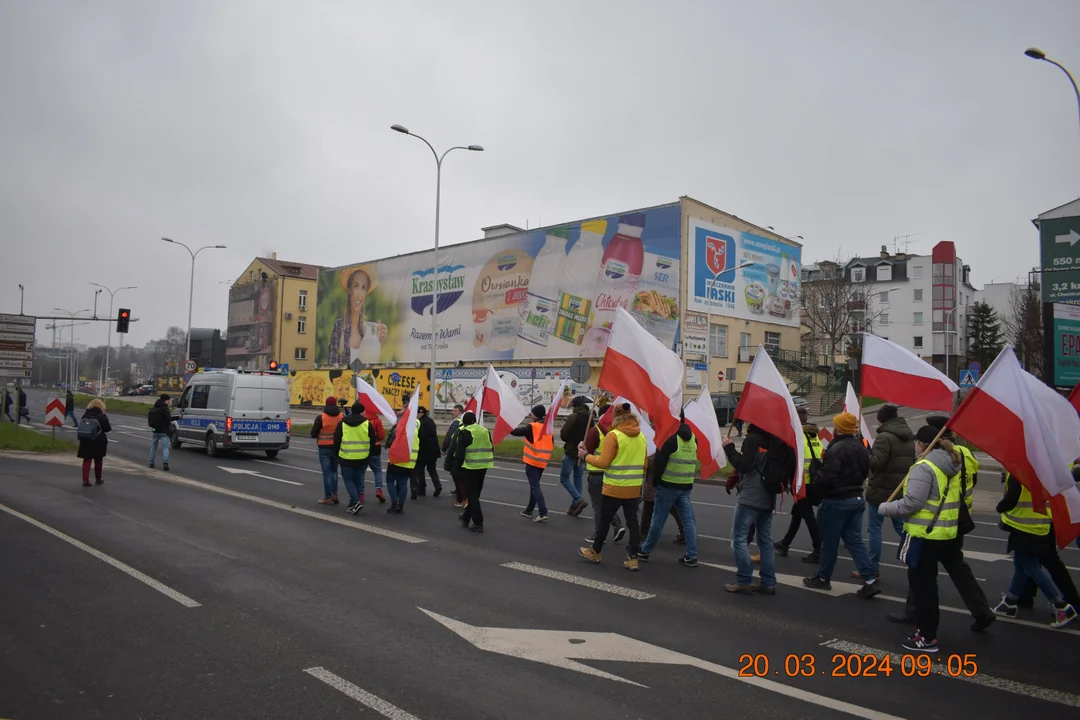 Protest rolników. Przemarsz w Lublinie
