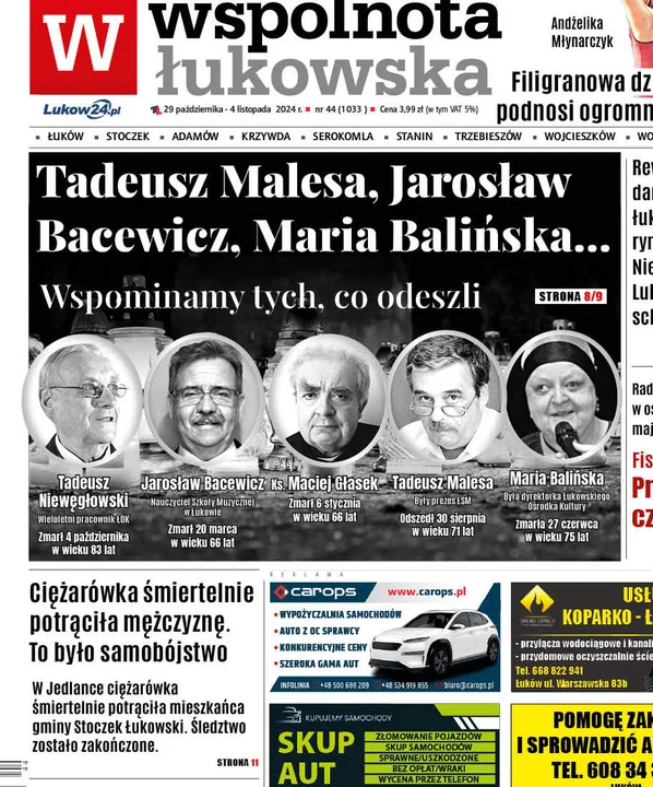 Wspominamy tych, którzy odeszli w minionym roku - Zdjęcie główne