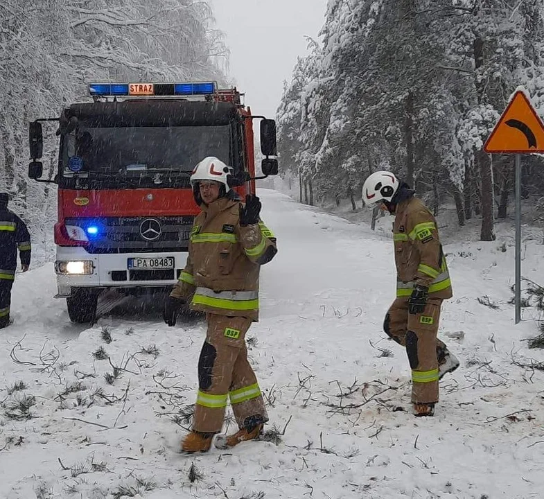 Atak zimy w powiecie parczewskim